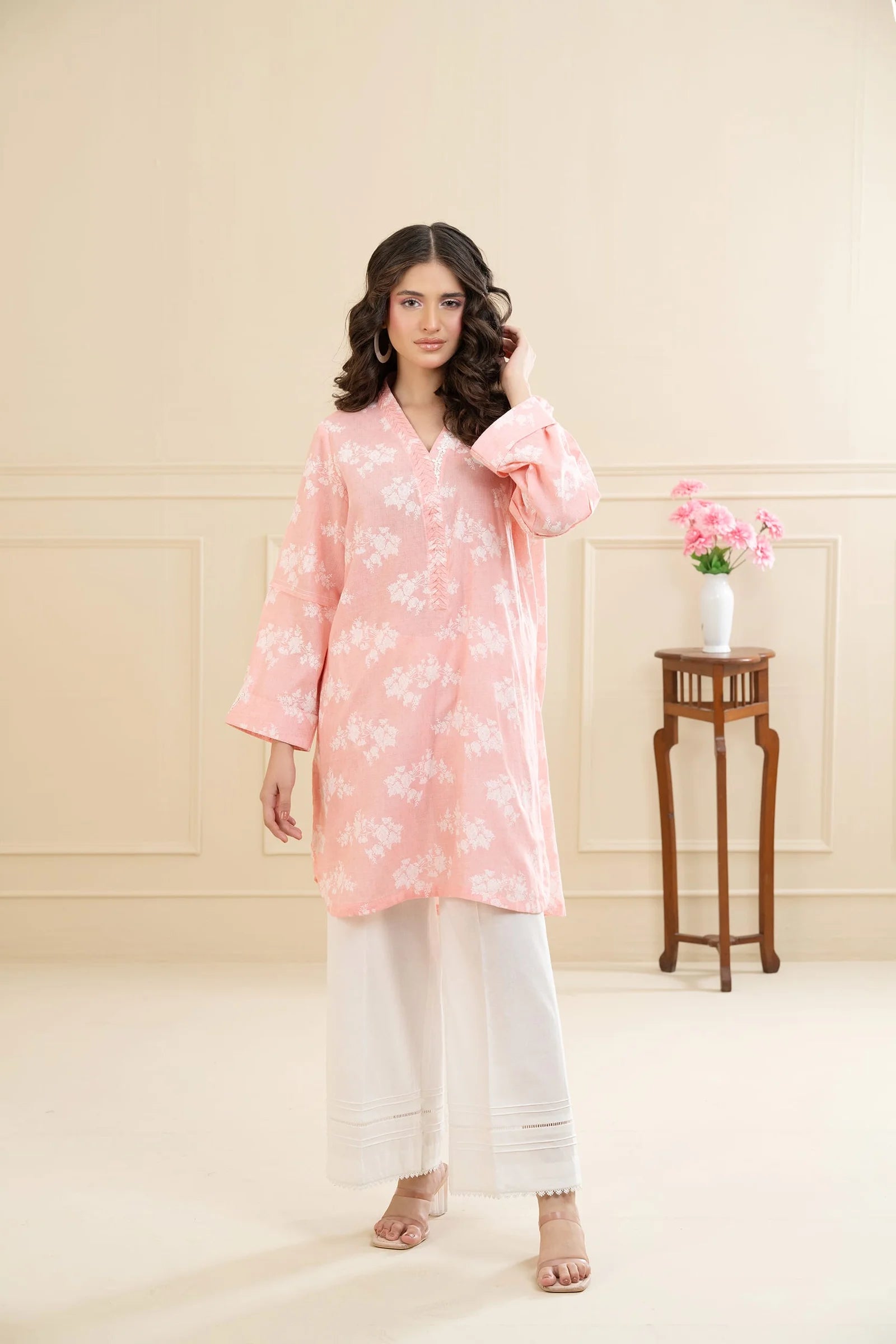 Pink Poise Lawn Fabric